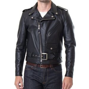 Schott NYC CLASSIC PERFECTO LEATHER MOTORCYCLE JACKET SIZE 36